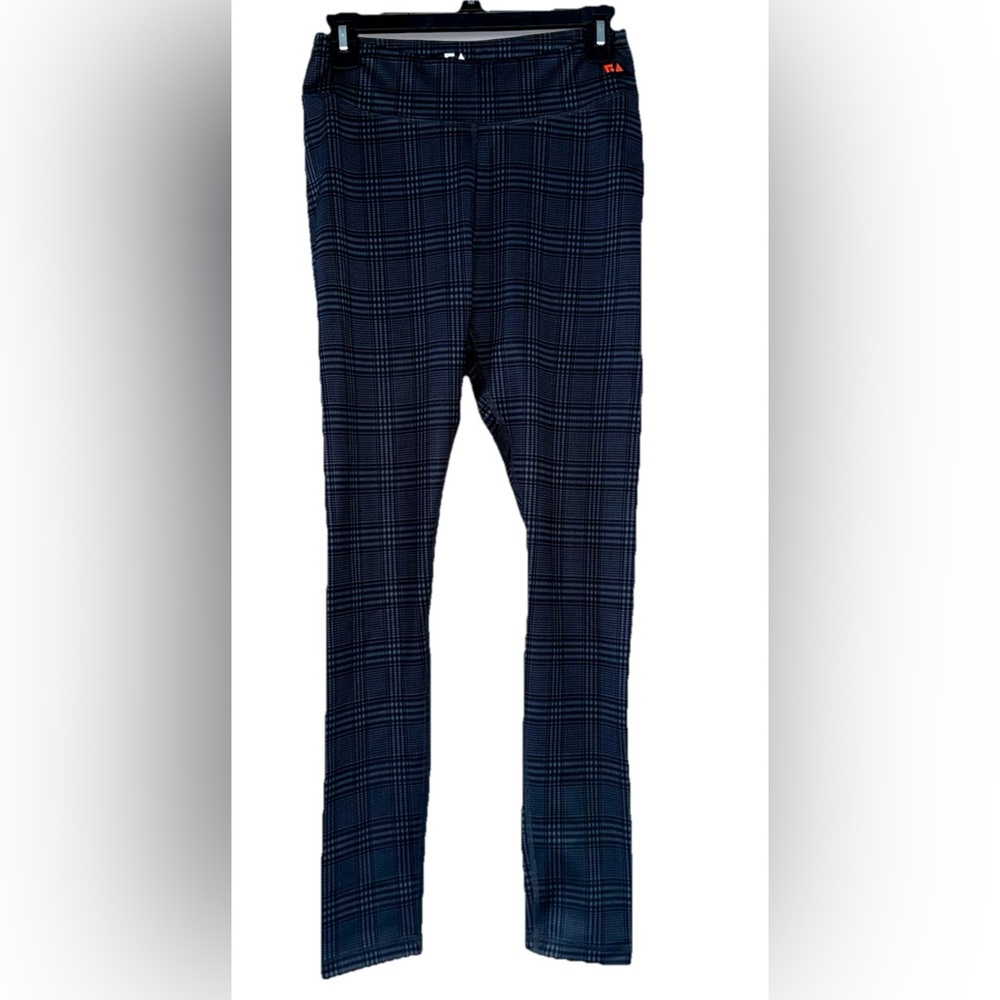 Free Assembly Black Check Girls True Waist Legging Pull On XL 14/16 Athletic Run